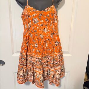 Urban Outfitters Orange Floral Dress